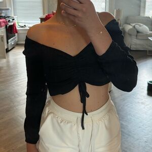Adjustable Black Crop Top